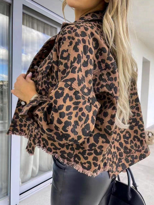 Leopard Denim Jacket