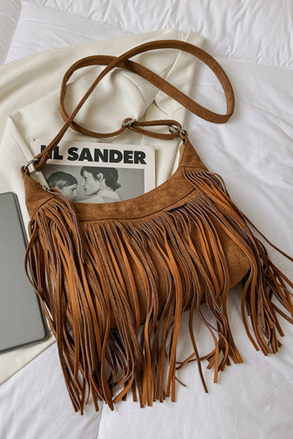 Hippie Suede Fringe Bag