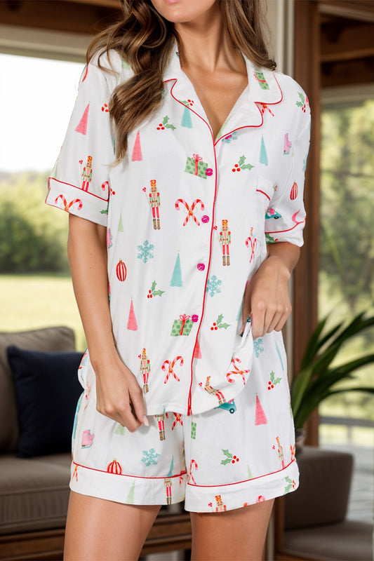 Christmas Fun Pajama Short Set