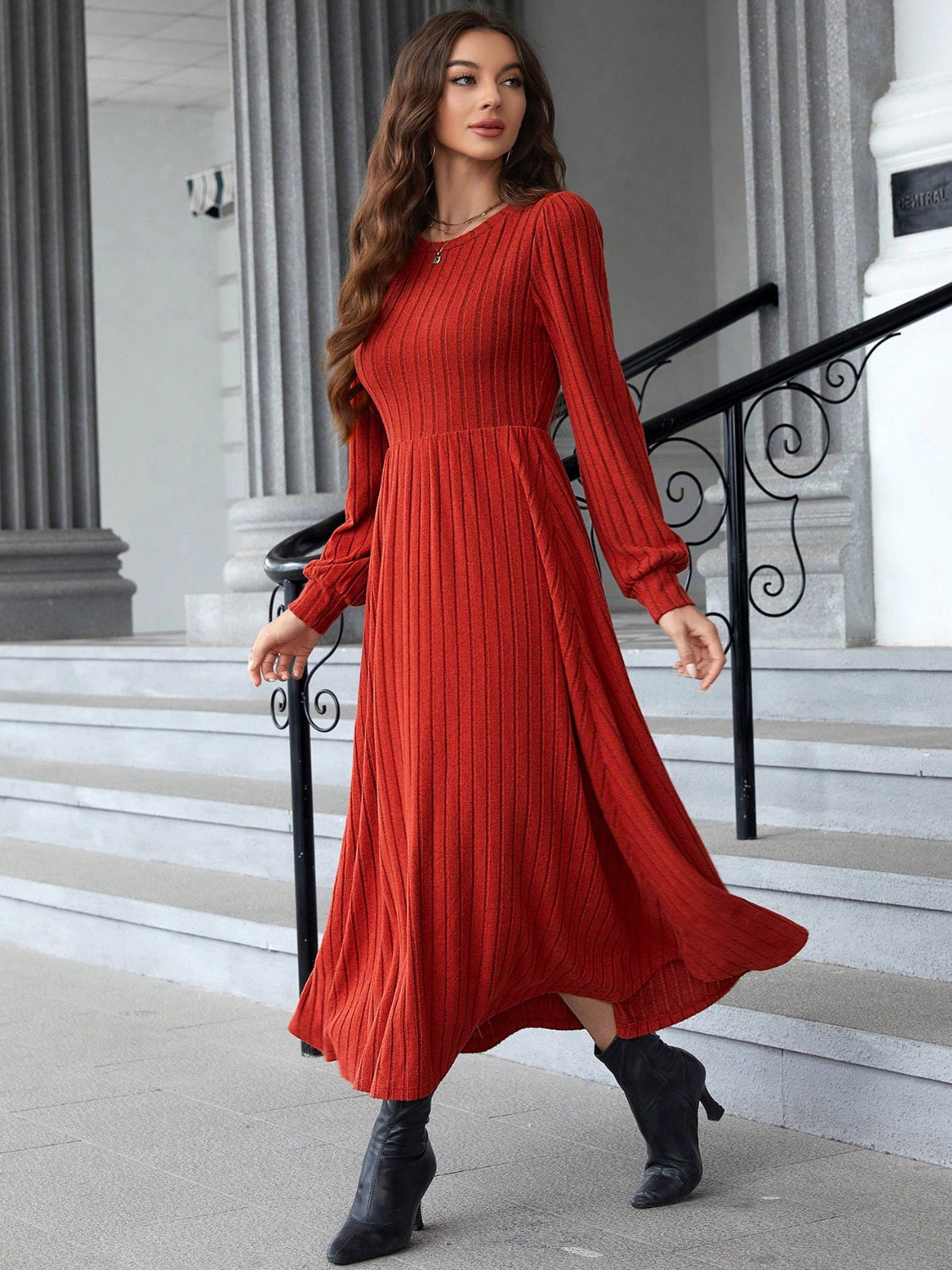 Ruby Ribbed Dress