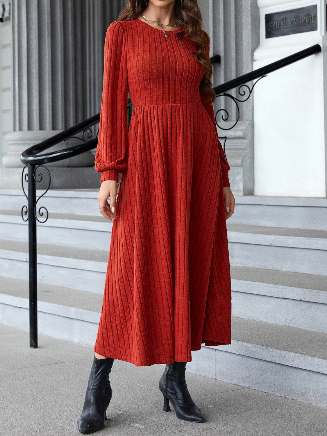 Ruby Ribbed Dress