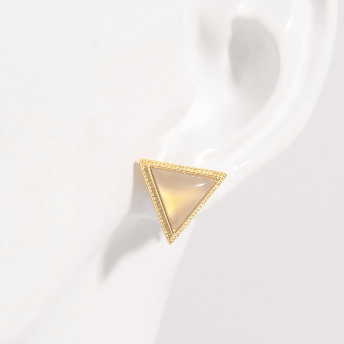 Triangle Opal Stud Earrings