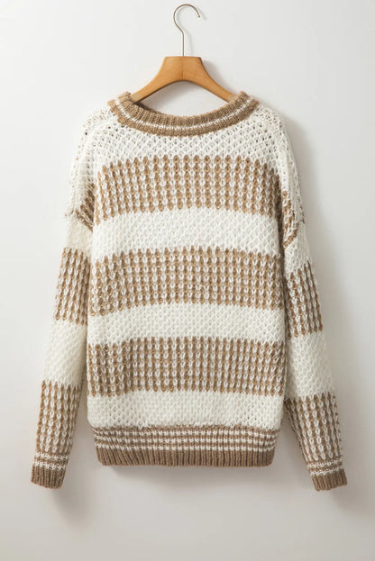 Mocha Dropped Shoulder Sweater