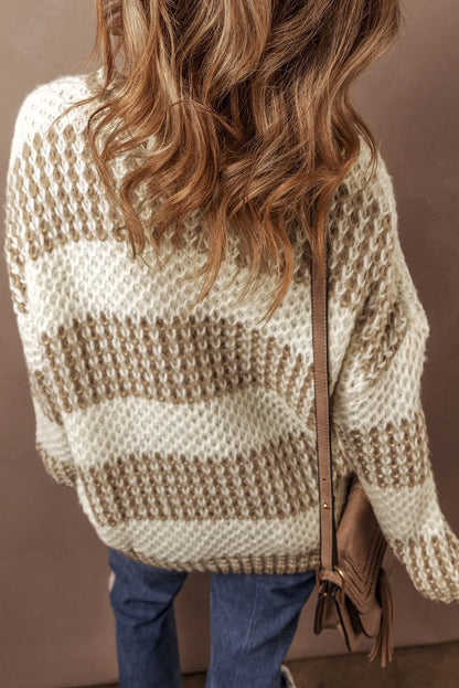 Mocha Dropped Shoulder Sweater