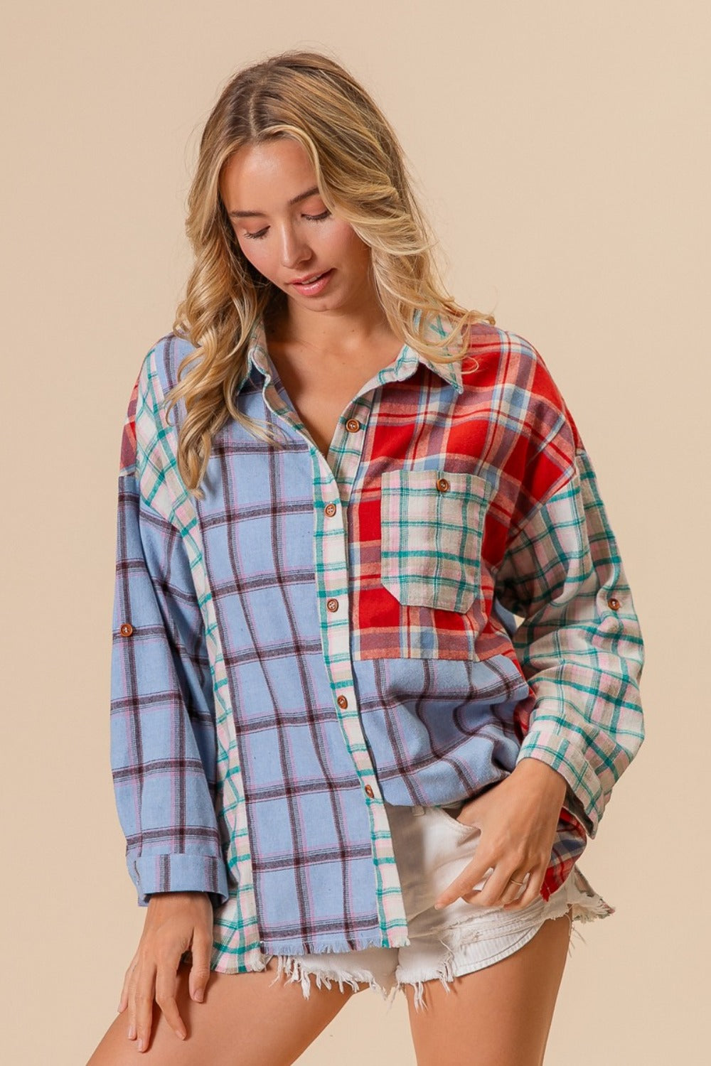 Multi-Colored Plaid Shirt