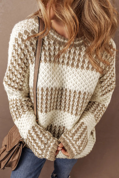 Mocha Dropped Shoulder Sweater