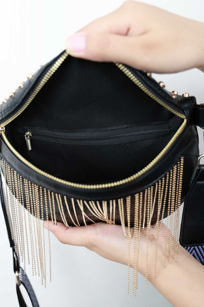 Studded Fringe Bag