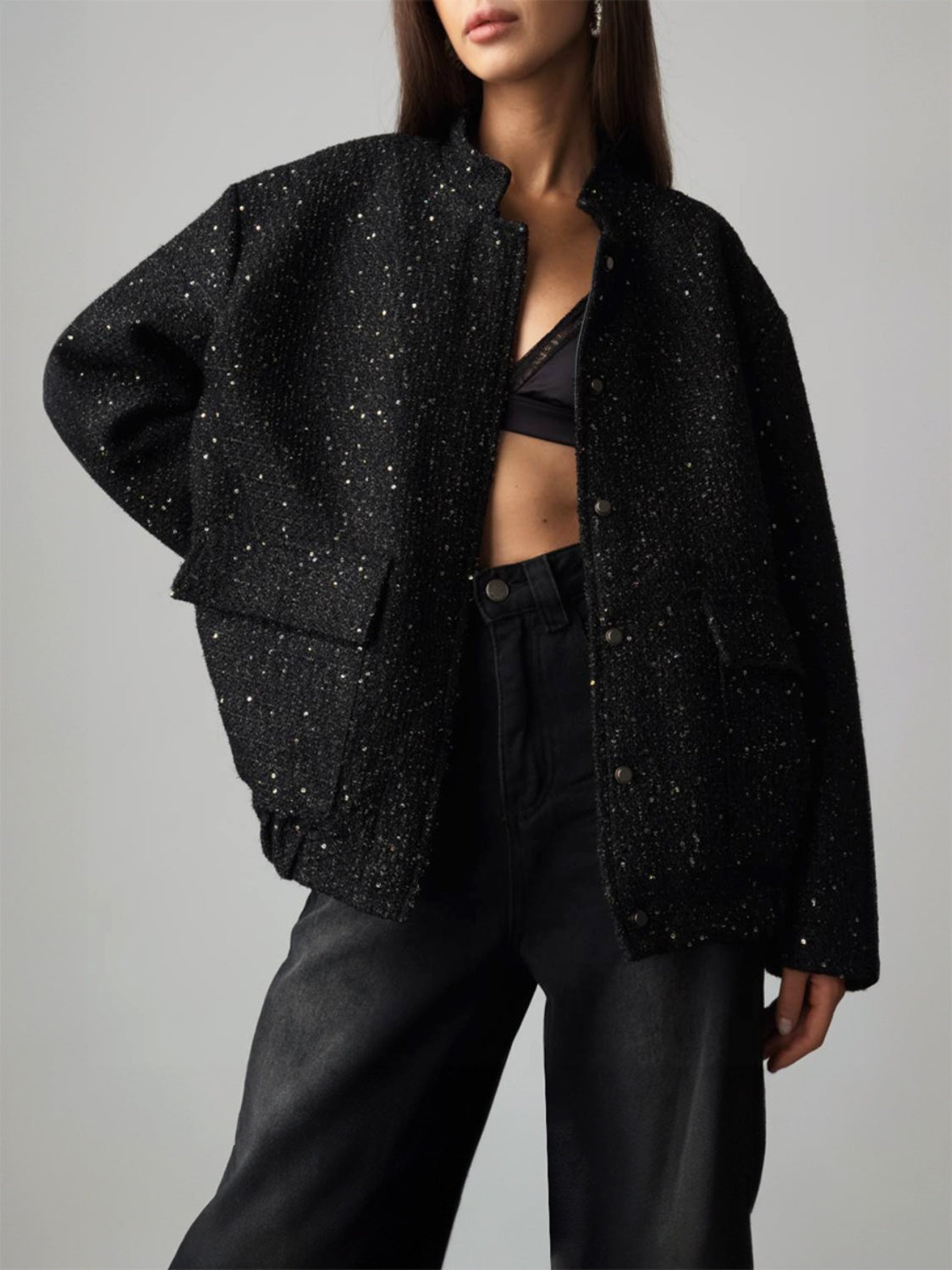 Netty's Sequin Black Jacket