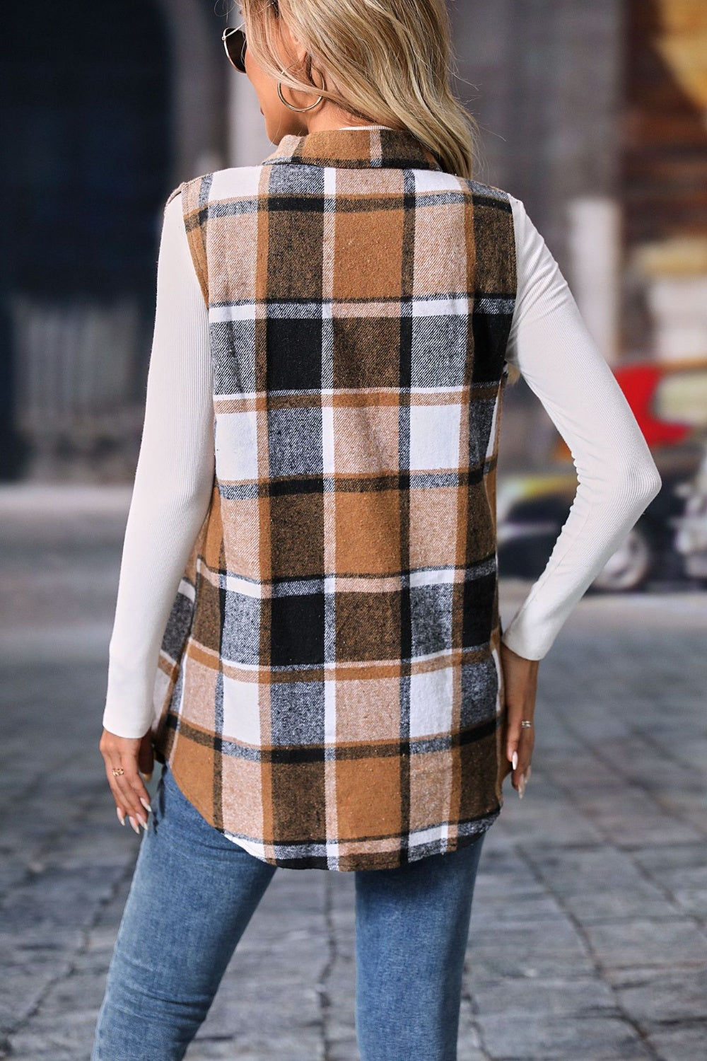 Plaid Coat Vest