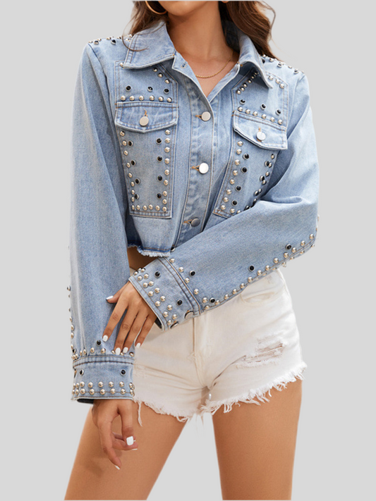 Carrie Denim Studded Jacket