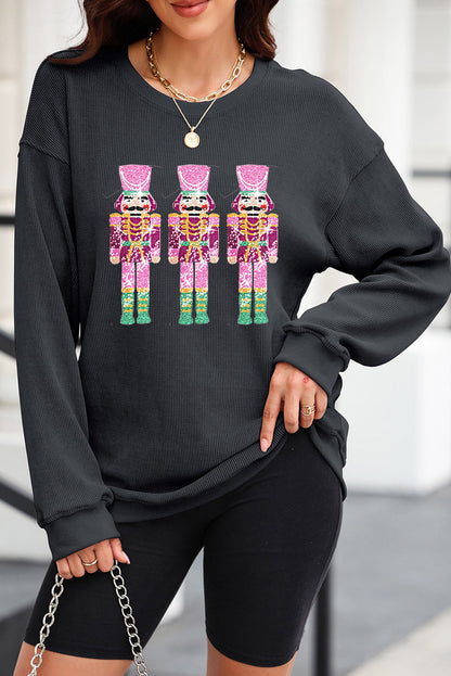 Triple Nutcracker Sequin Sweatshirt