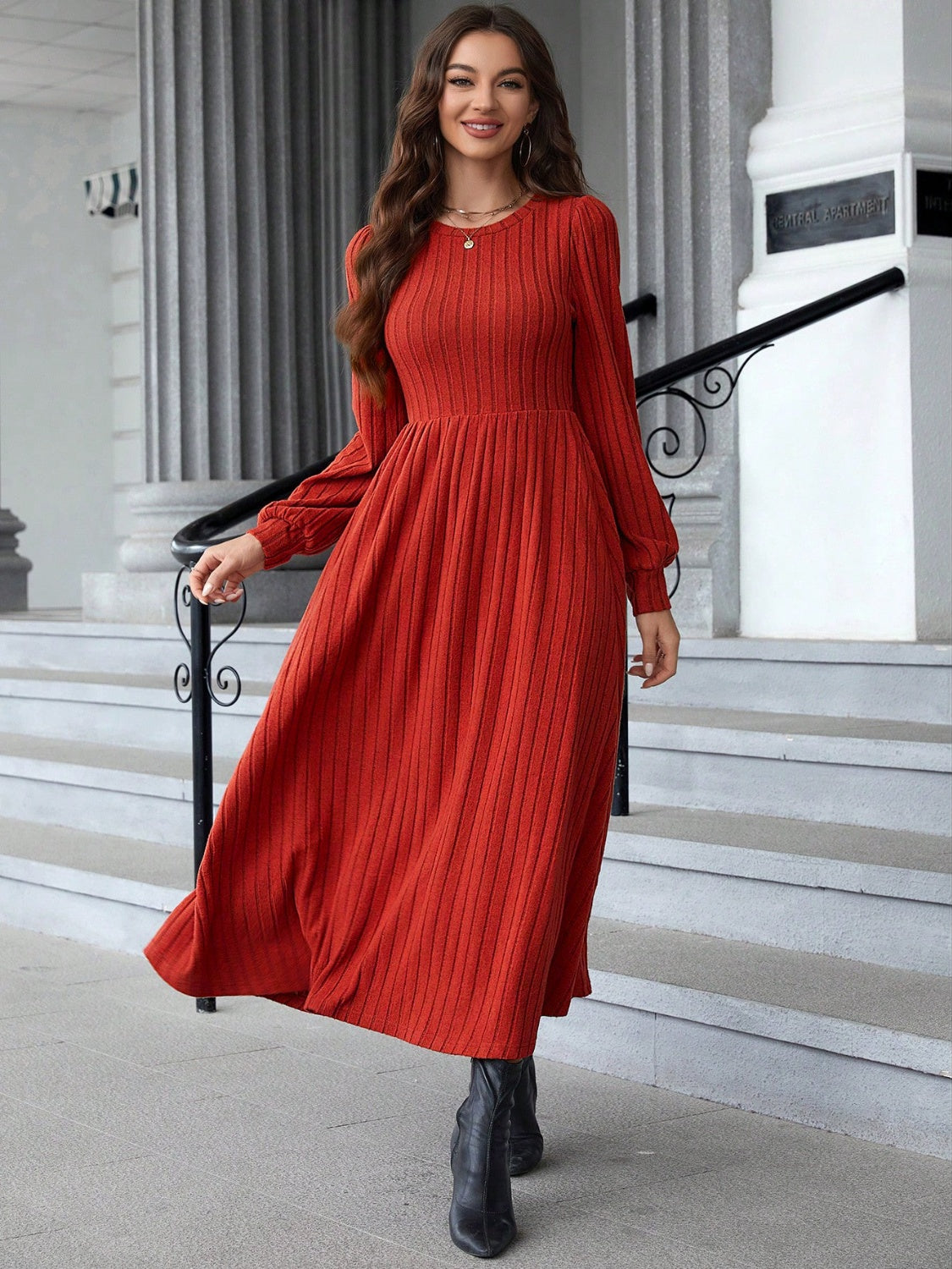 Ruby Ribbed Dress