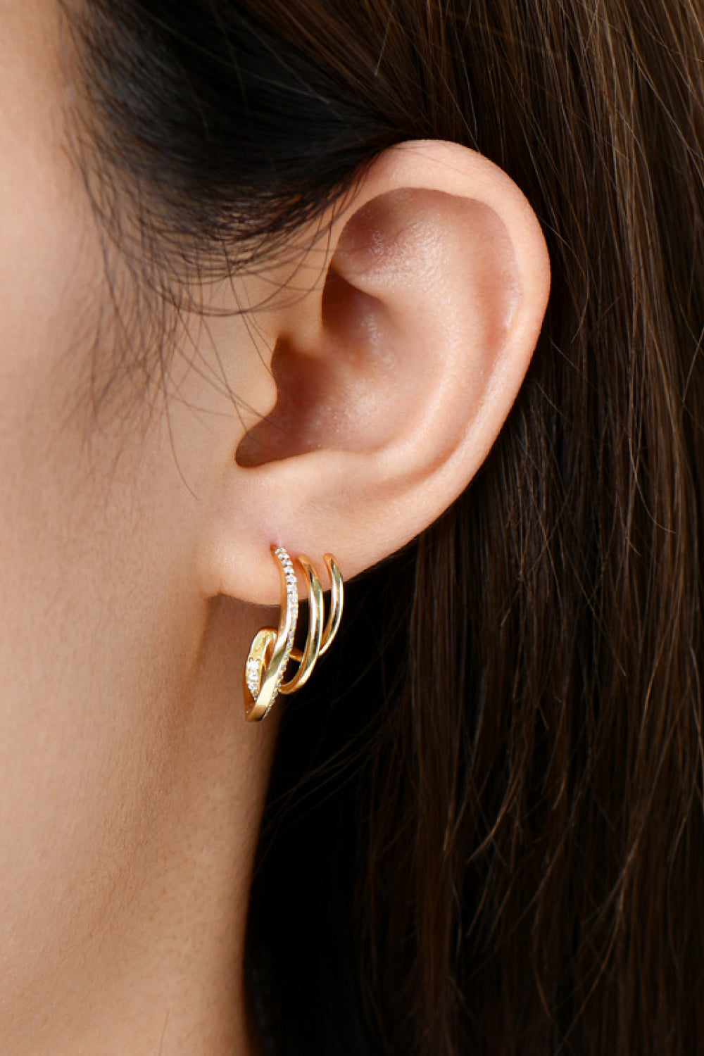 Triple C-Hoop Earrings