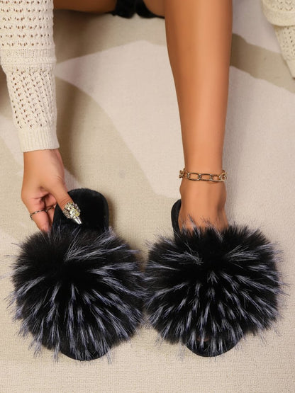 Fuzzy Flat Sandals