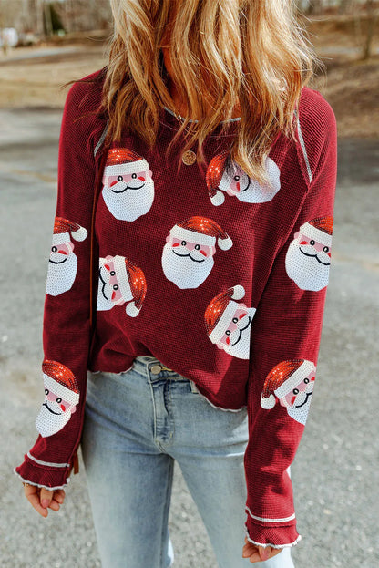 Sequin Santa Blouse