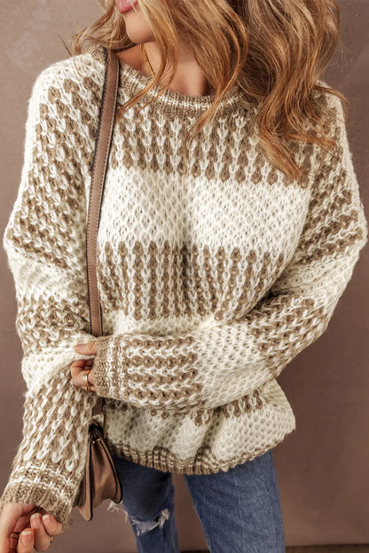 Mocha Dropped Shoulder Sweater