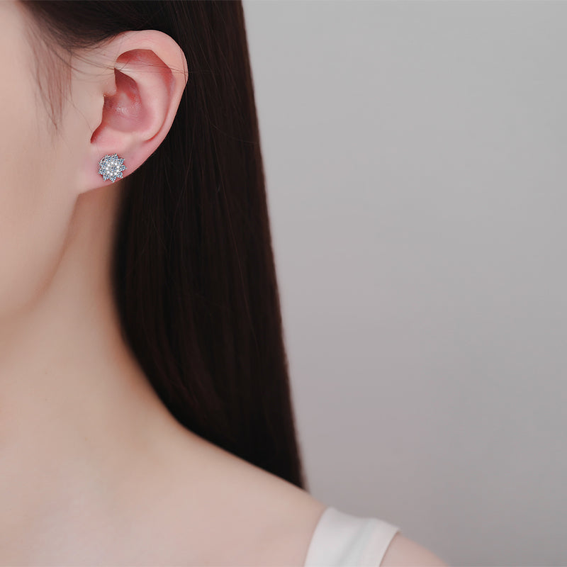 Snowflake Studded Earrings