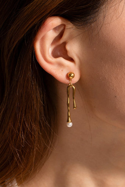 Dripping Gold Earrings