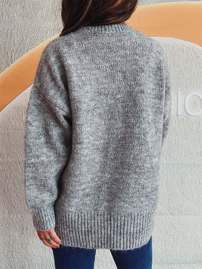 Slit Pearled Sweater