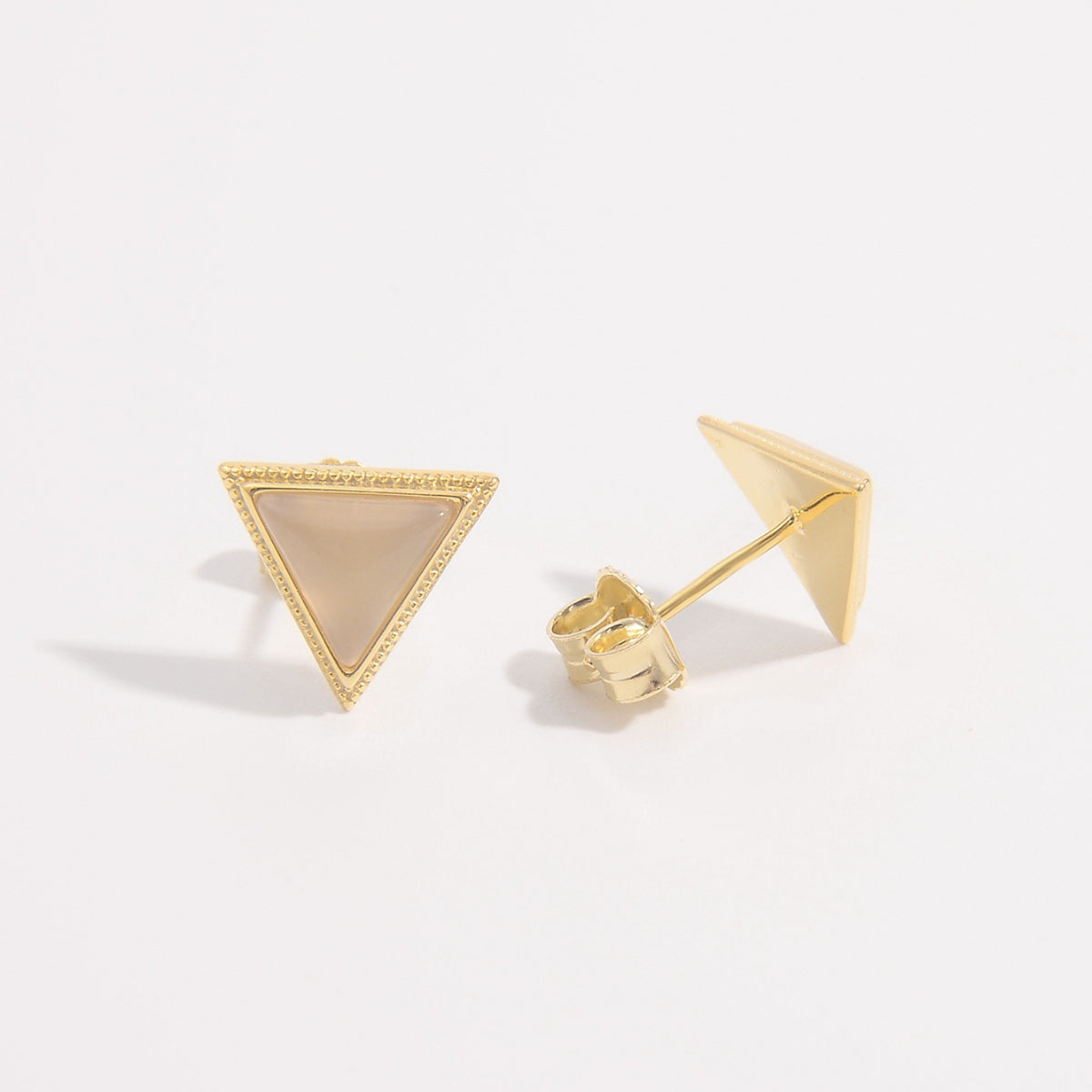 Triangle Opal Stud Earrings