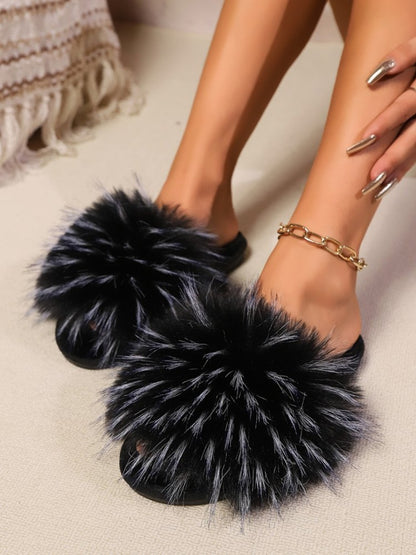 Fuzzy Flat Sandals