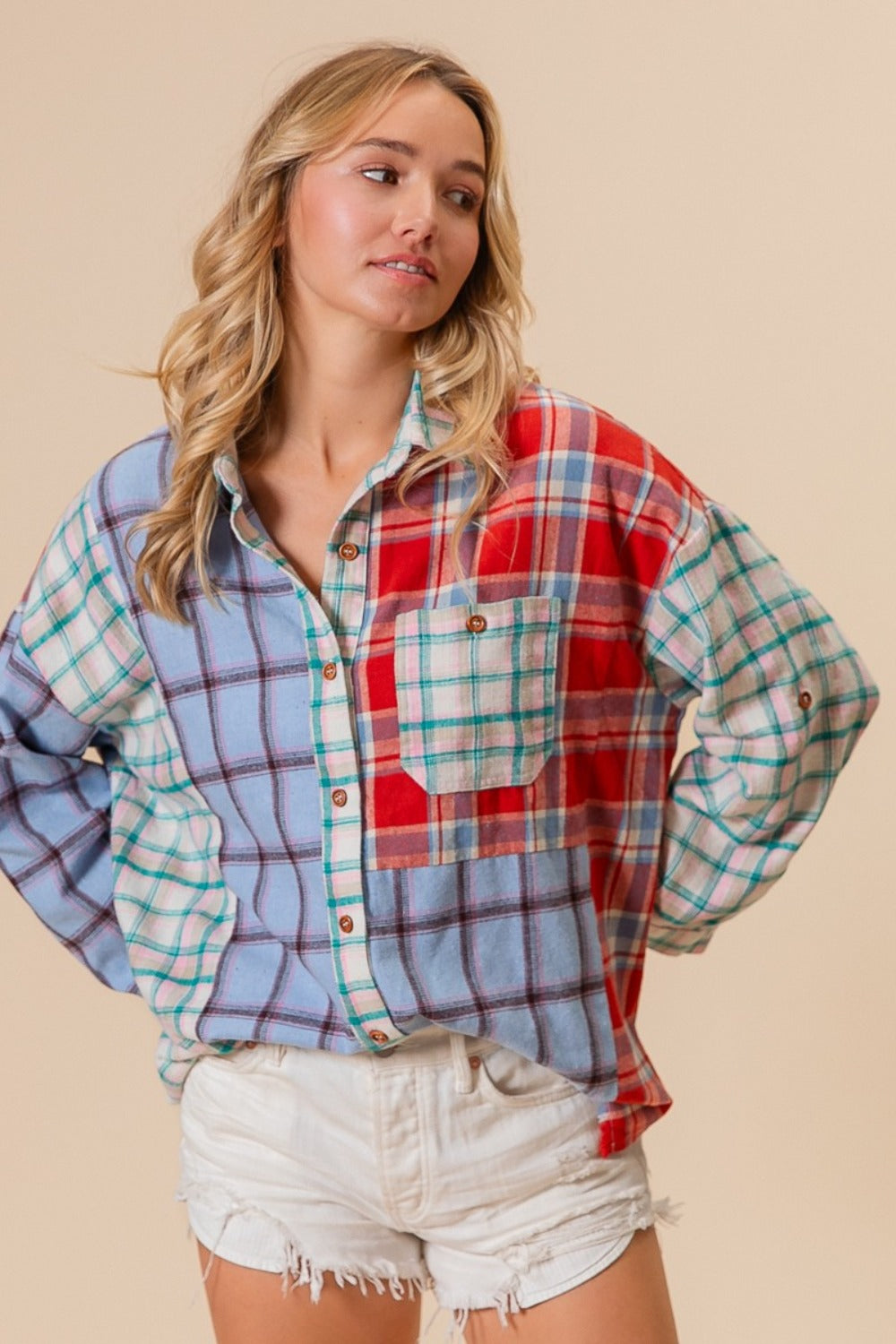 Multi-Colored Plaid Shirt