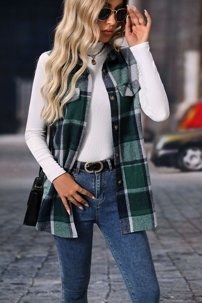 Plaid Coat Vest