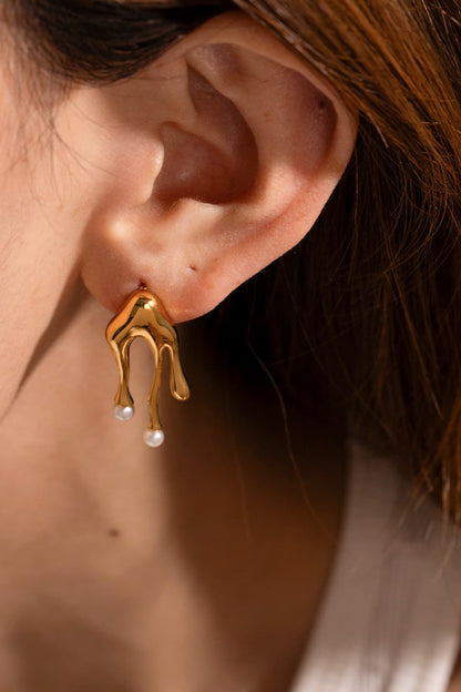 Dripping Gold Earrings