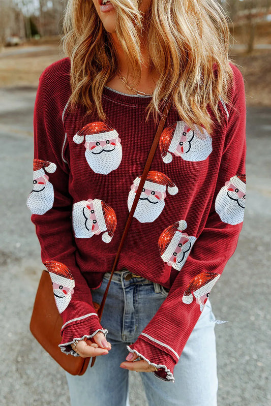 Sequin Santa Blouse