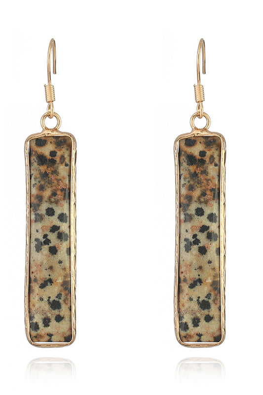 Natural Stone Drop Earrings