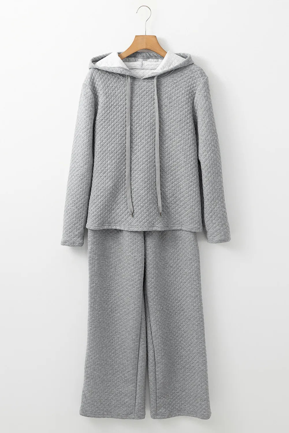 Textured Gray Pants Set