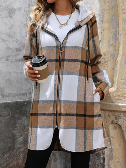 Camel Hooded Coat