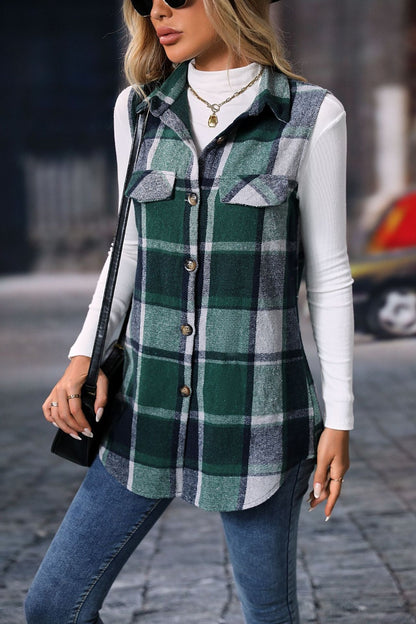 Plaid Coat Vest