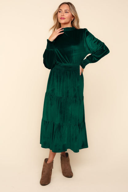 The Velvet Tiered Dress