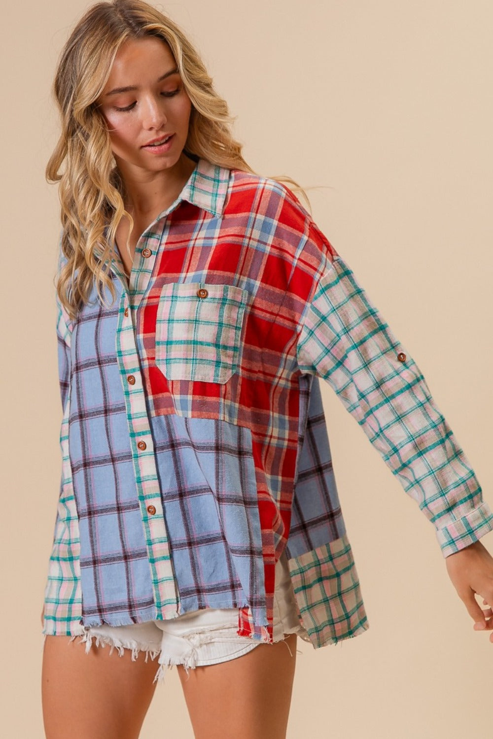 Multi-Colored Plaid Shirt