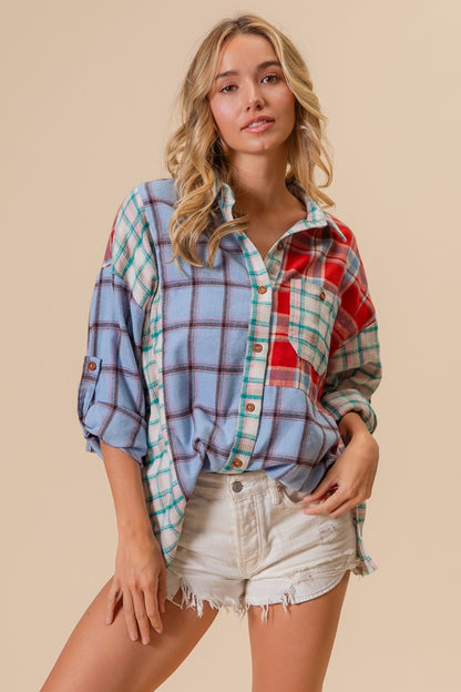 Multi-Colored Plaid Shirt