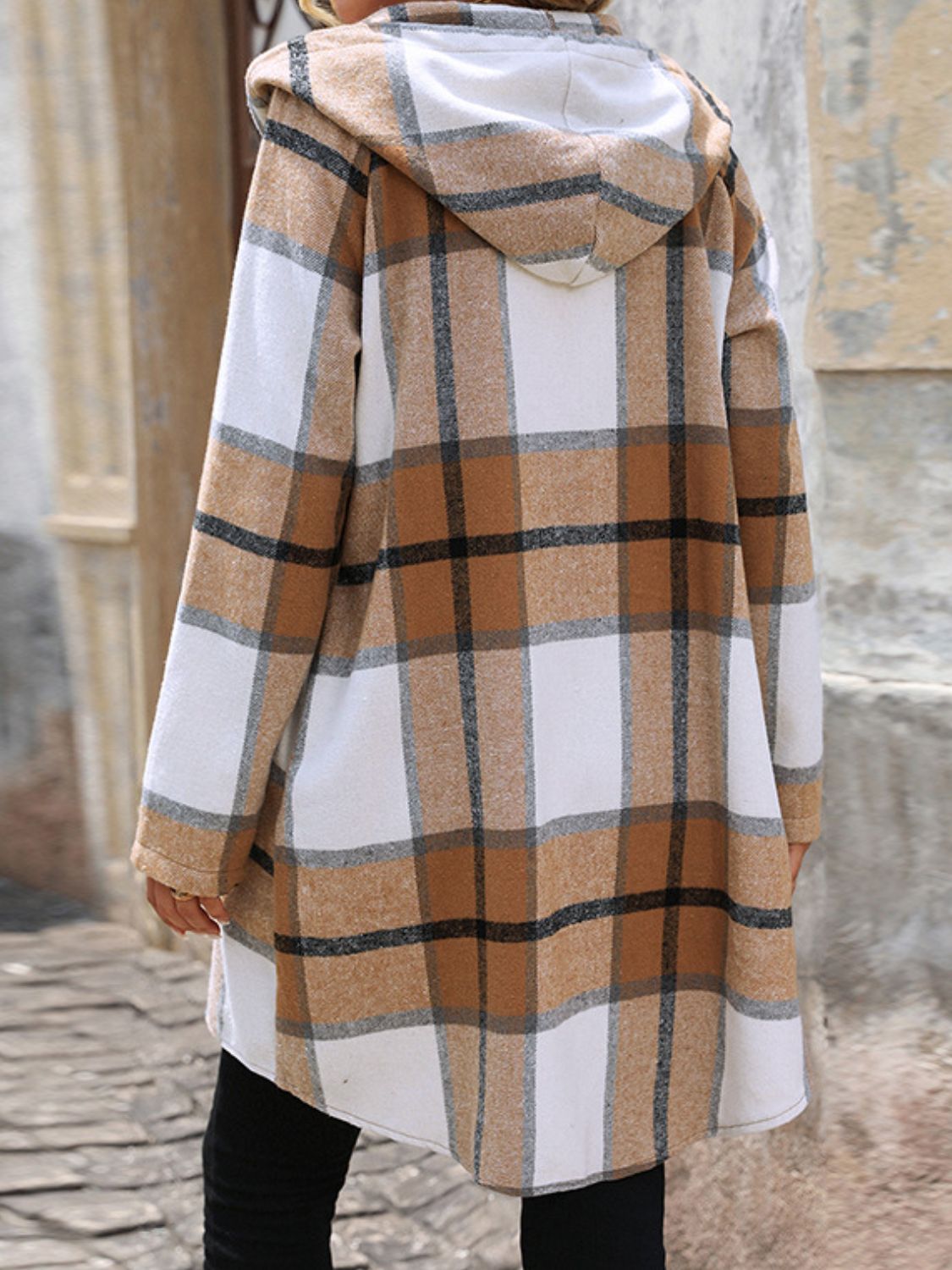 Camel Hooded Coat