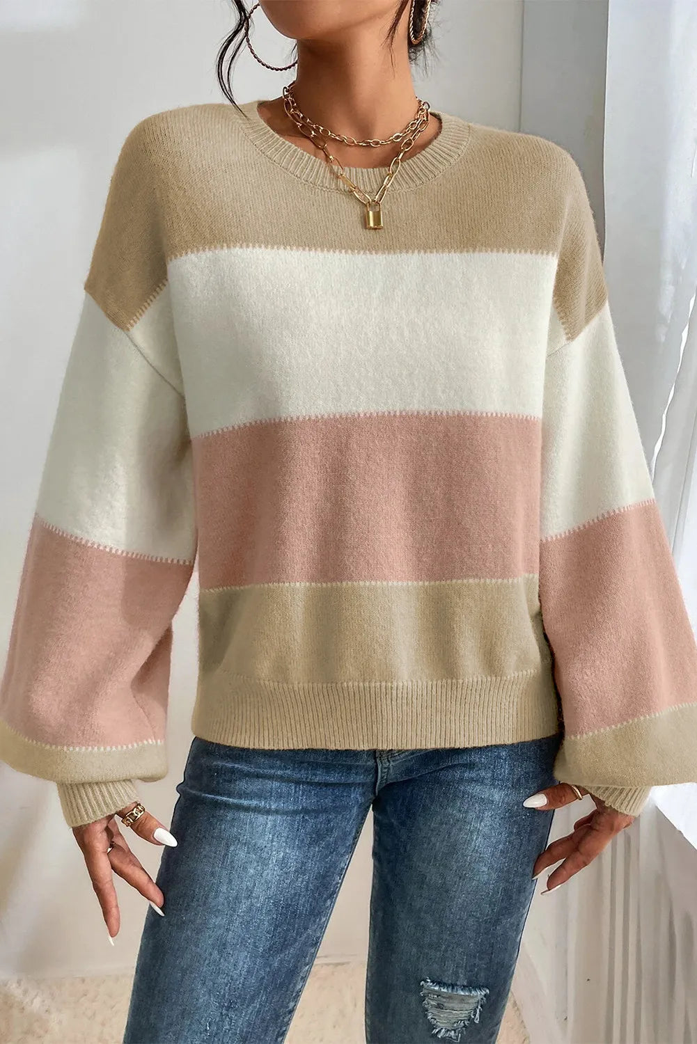 Khaki Lantern Sweater