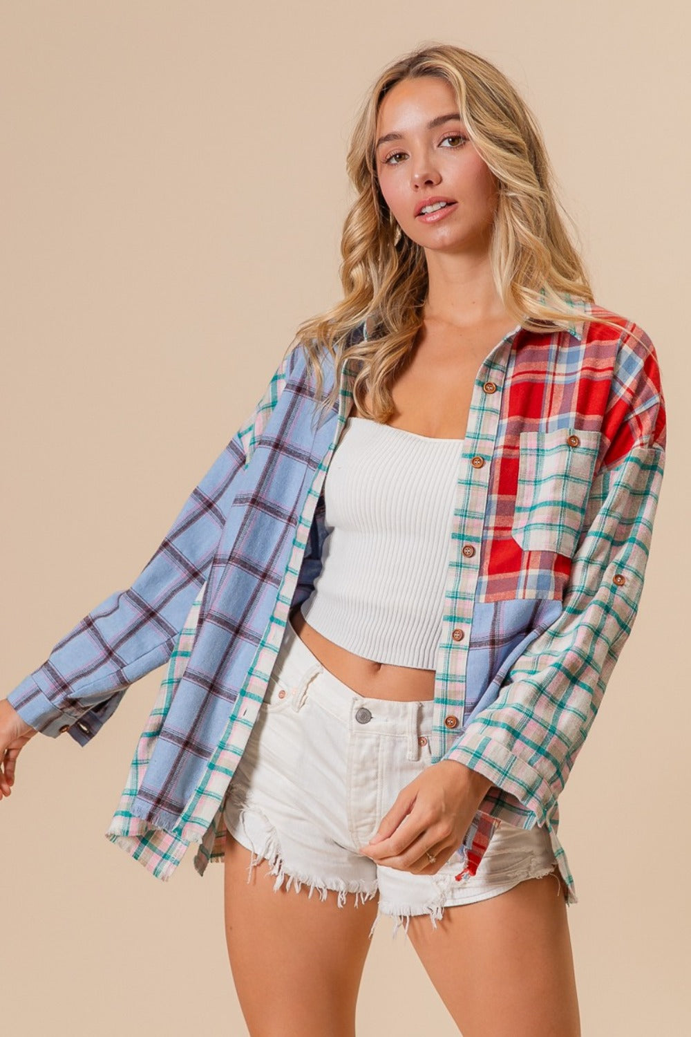 Multi-Colored Plaid Shirt