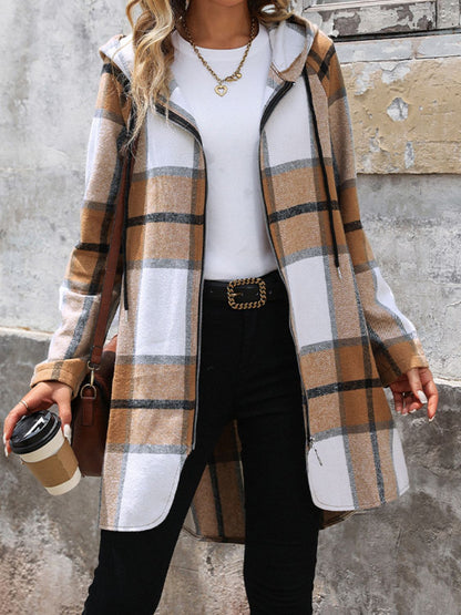 Camel Hooded Coat