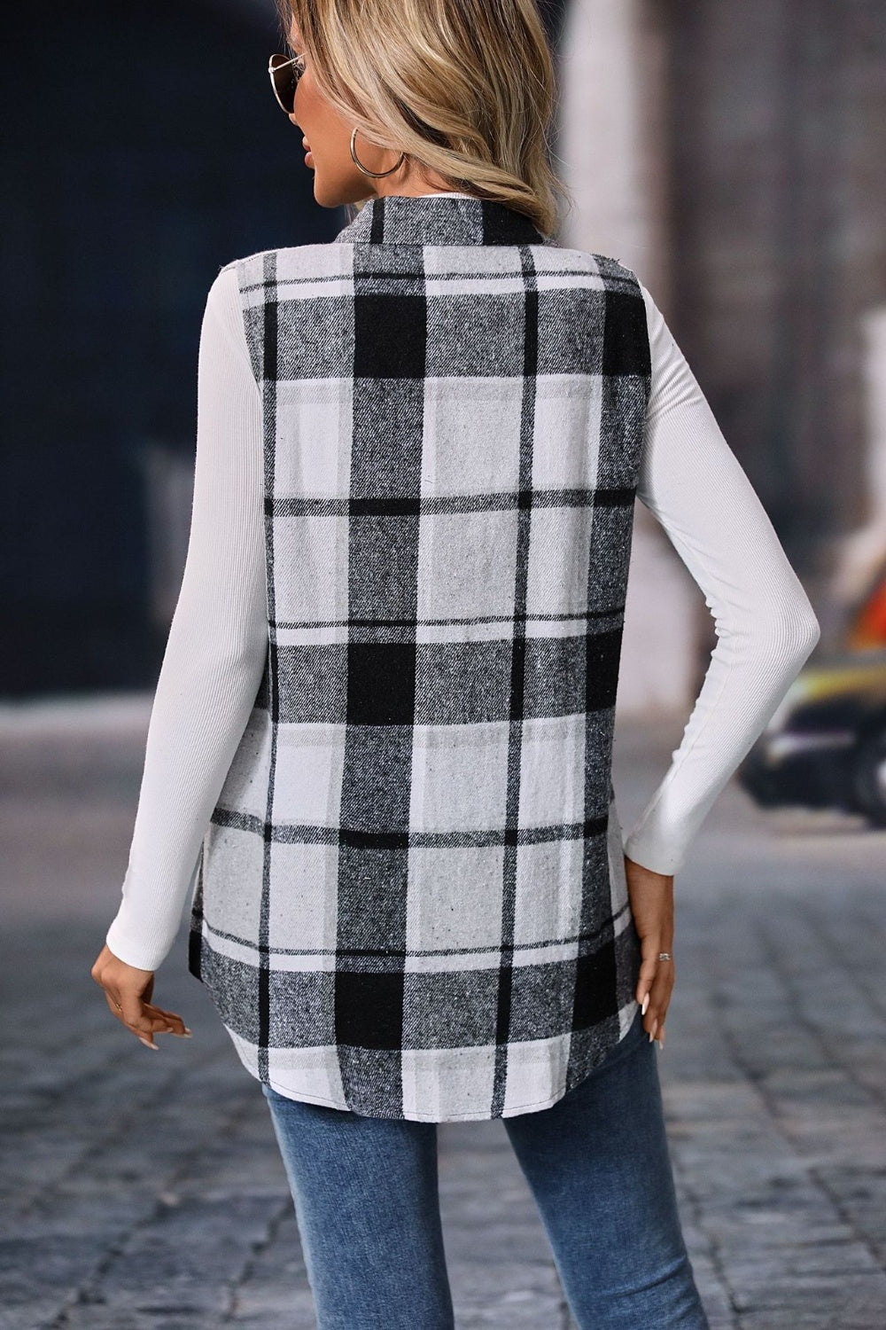 Plaid Coat Vest