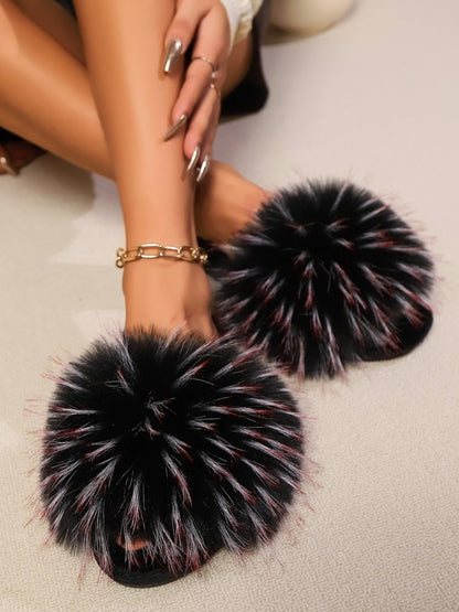 Fuzzy Flat Sandals