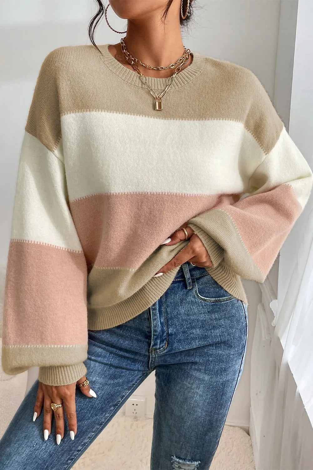 Khaki Lantern Sweater